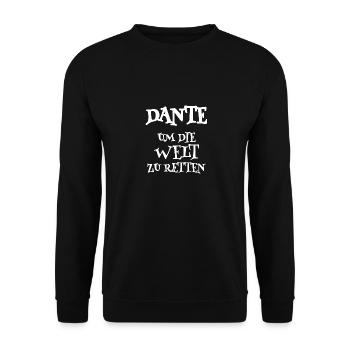 Dante als Retter - Unisex Pullover - Schwarz - Vorne - Alina (178cm) & Michal (187cm)