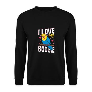 Wellensittich Care Sprechender Vogel Wellensittich - Unisex Pullover - Schwarz - Vorne - Alina (178cm) & Michal (187cm)
