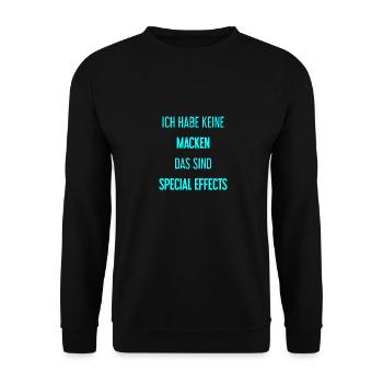Keine Macken, nur Special Effects! - Unisex Pullover - Schwarz - Vorne - Alina (178cm) & Michal (187cm)