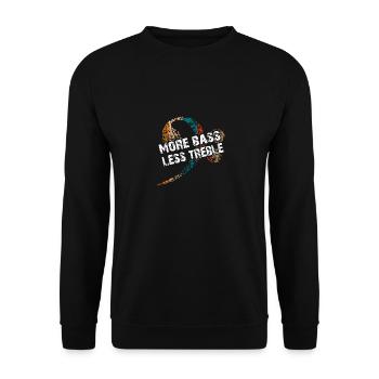 More Bass Please Bass Clef for Bass Guitarists - Unisex Sweatshirt - black - Front - Alina (178cm) & Michal (187cm)