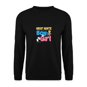 Rose ou bleu Grande tante t’aime meilleure tante - Sweat-shirt Unisexe - noir - Devant - Alina (178cm) & Michal (187cm)