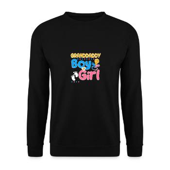 Pink or Blue Granddaddy Loves You Best Grandpa - Unisex Sweatshirt - black - Front - Alina (178cm) & Michal (187cm)