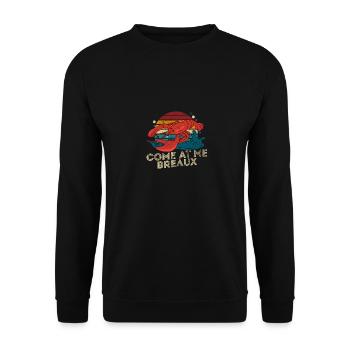 Retro Crawfish Bil Come At Me Breaux Seafood - Sweat-shirt Unisexe - noir - Devant - Alina (178cm) & Michal (187cm)