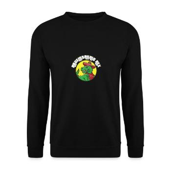 Abuelosaurio Rex I Funny Grandpa T-Rex - Unisex Pullover - Schwarz - Vorne - Alina (178cm) & Michal (187cm)