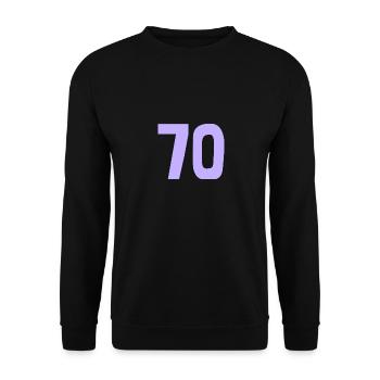 HAPPY BIRTHDAY. HAPPY BIRTHDAY. ANNIVERSARY. - Unisex Sweatshirt - black - Front - Alina (178cm) & Michal (187cm)