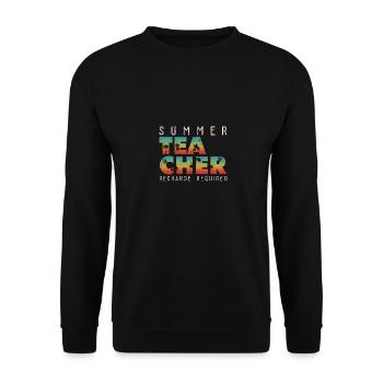 Teacher Summer Recharge Required Beach Vacation - Unisex Pullover - Schwarz - Vorne - Alina (178cm) & Michal (187cm)