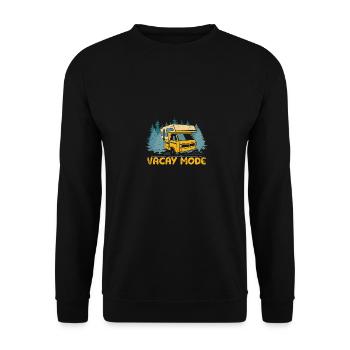 Vacay Fashion Tourist Visitor Traveler Trip Vacation - Unisex Sweatshirt - black - Front - Alina (178cm) & Michal (187cm)
