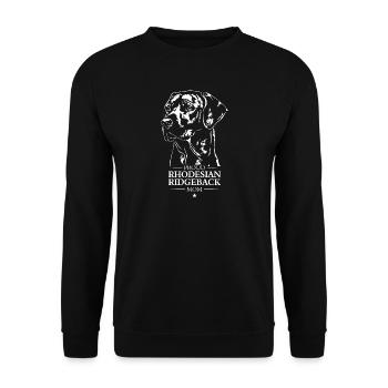 Rhodesian Ridgeback Mom Dog Dog Wilsigns - Unisex Sweatshirt - black - Front - Alina (178cm) & Michal (187cm)