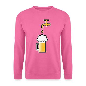 Robinet de chope à bière (Chope à bière Chope à bière / 3C) - Sweat-shirt Unisexe - rose - Devant