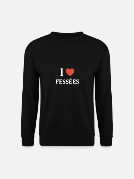 i love fessées - Sweat-shirt Unisexe - noir