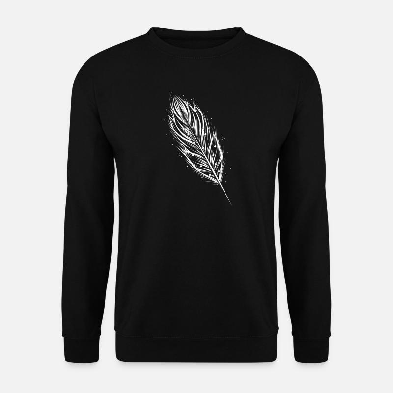 White feather - Unisex Sweatshirt - black