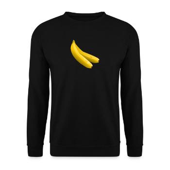 Twin Bananas Vector Yellow - Unisex Sweatshirt - black - Front - Alina (178cm) & Michal (187cm)