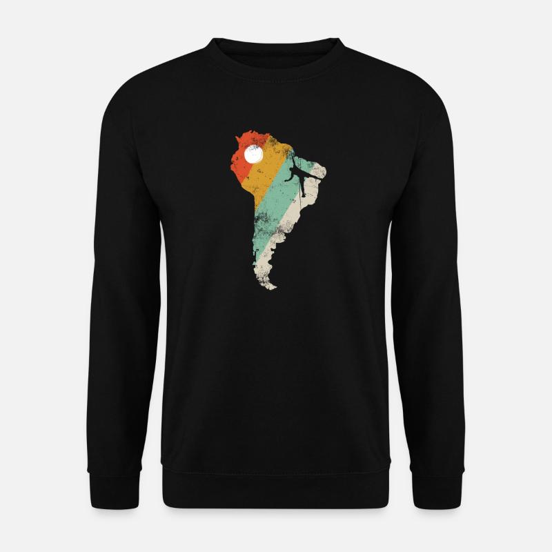 Argentina Retro Stripe Map - Unisex Sweatshirt - black