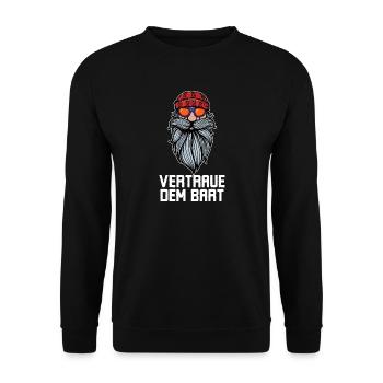 Humoristique Barbe Barbe Barbe Déclaration Barbe Coiffure - Sweat-shirt Unisexe - noir - Devant - Alina (178cm) & Michal (187cm)