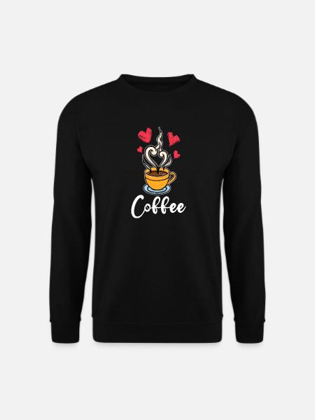 Koffein Kaffee Trinken Kaffeetrinker Spruch - Unisex Pullover - Schwarz