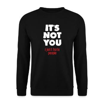 Je déteste les gens (sombre) - Sweat-shirt Unisexe - noir - Devant - Alina (178cm) & Michal (187cm)