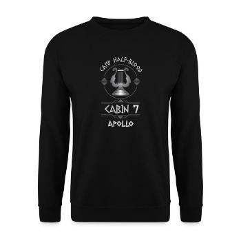 Cabin #7 in Camp Half Blood, Child of Apollo - Unisex Sweatshirt - black - Front - Alina (178cm) & Michal (187cm)