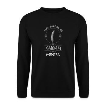 Cabin #4 in Camp Half Blood, Child of Demetra - Unisex Sweatshirt - black - Front - Alina (178cm) & Michal (187cm)