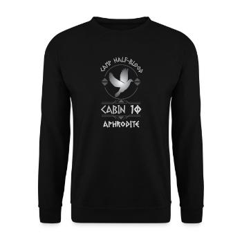 Cabin #10 in Camp Half Blood, Child of Aphrodite - Unisex Sweatshirt - black - Front - Alina (178cm) & Michal (187cm)