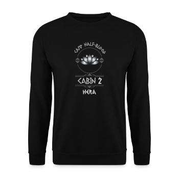 Cabin #2 in Camp Half Blood, Child of Hera - Unisex Sweatshirt - black - Front - Alina (178cm) & Michal (187cm)