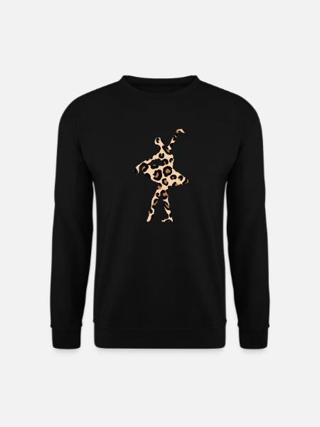 Ballerina Leopard Ballett Tänzerin Geschenk - Unisex Pullover - Schwarz