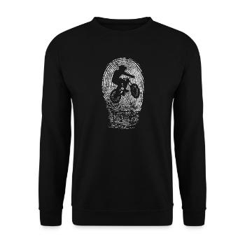 Empreinte digitale VTT - Sweat-shirt Unisexe - noir - Devant - Alina (178cm) & Michal (187cm)