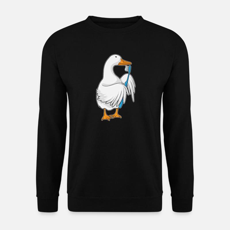 Duck Toothbrush - Unisex Sweatshirt - black