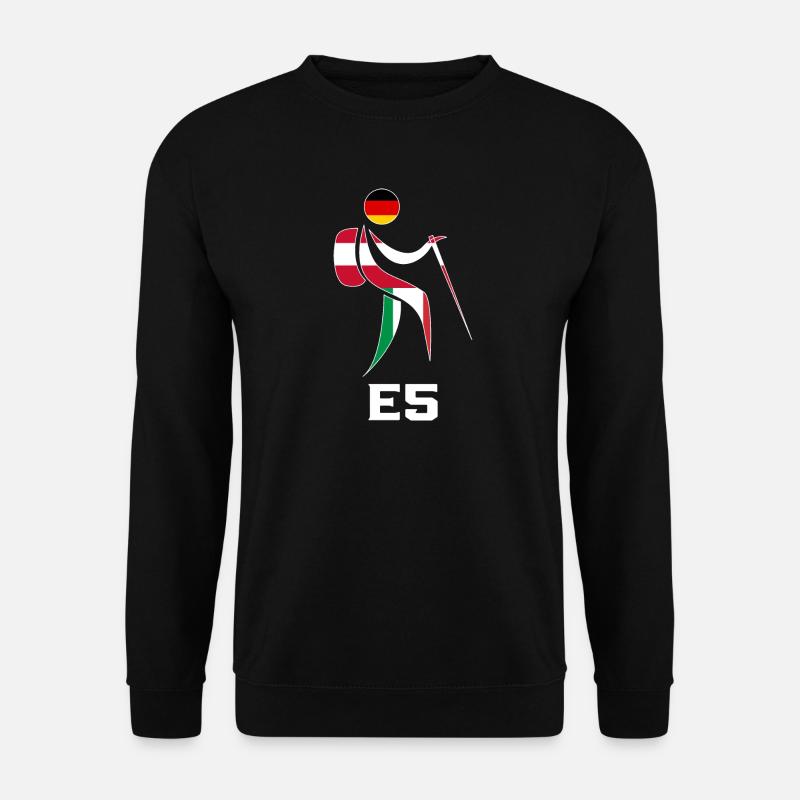Alpenüberquerung E5 Alpen Alpenüberquerer Wanderer - Unisex Pullover - Schwarz