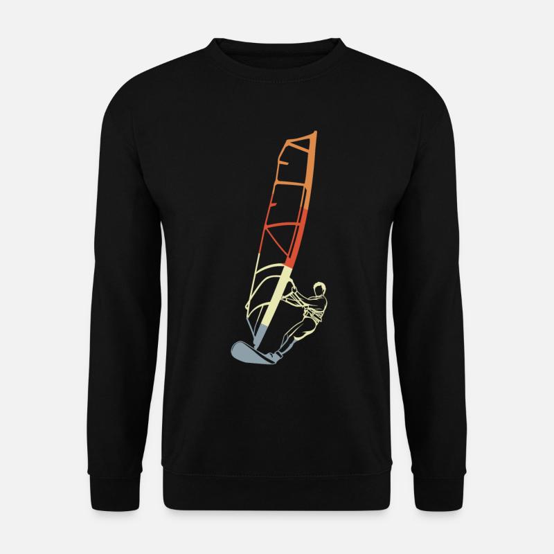Lustiger Windsurfer Junge - Unisex Pullover - Schwarz