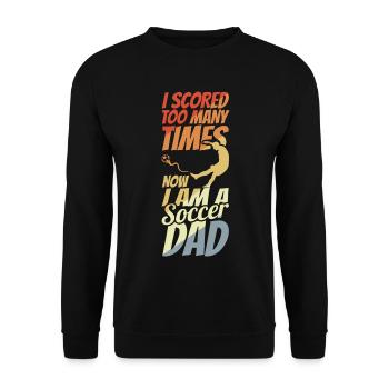 Soccer Dad - Unisex Sweatshirt - black - Front - Alina (178cm) & Michal (187cm)