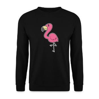 Flamant - Sweat-shirt Unisexe - noir - Devant - Alina (178cm) & Michal (187cm)