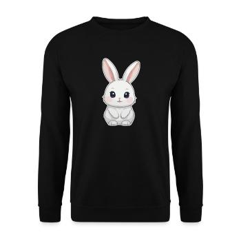 Bunny, Rabbit, Easter Bunny - Unisex Sweatshirt - black - Front - Alina (178cm) & Michal (187cm)