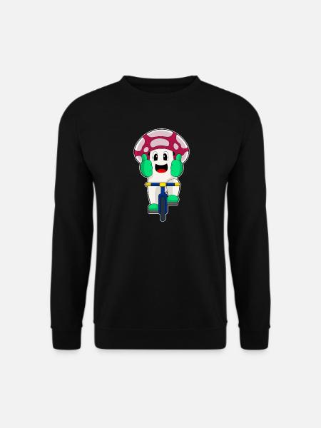 Vélo champignon - Sweat-shirt Unisexe - noir