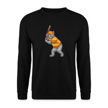 Koala Baseball Baseball Bat - Unisex Sweatshirt - black - Front - Alina (178cm) & Michal (187cm)