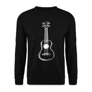 Ukulele Drawing - Unisex Sweatshirt - black - Front - Alina (178cm) & Michal (187cm)