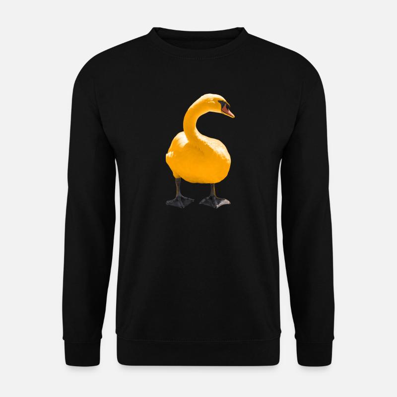 Eleganter Schwan Kunstdruck - Unisex Pullover - Schwarz
