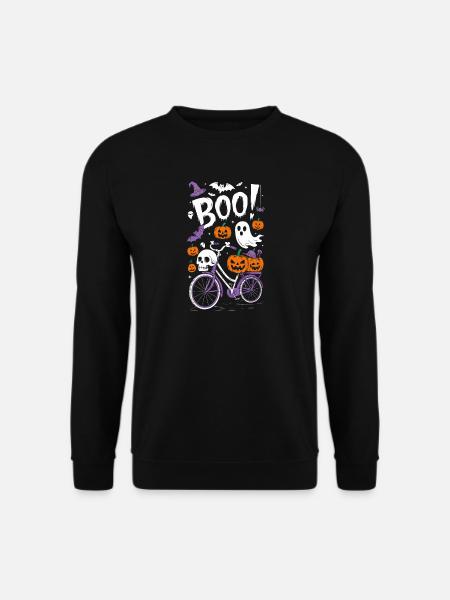 Spooky Halloween Bicycle Theme - Unisex Sweatshirt - black