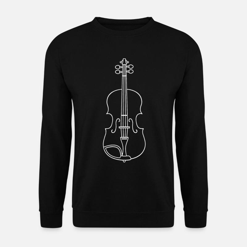 Geige Skizze - Unisex Pullover - Schwarz