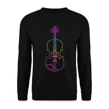 Violin Line Drawing - Unisex Sweatshirt - black - Front - Alina (178cm) & Michal (187cm)