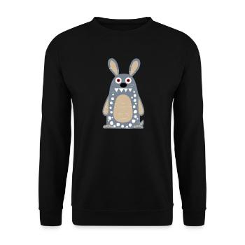 Crazy Rabbit - Unisex Sweatshirt - black - Front - Alina (178cm) & Michal (187cm)