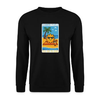 Sunny Pixels & Chill - Unisex Sweatshirt - black - Front - Alina (178cm) & Michal (187cm)