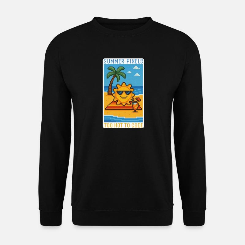 Sunny Pixels & Chill - Unisex Pullover - Schwarz