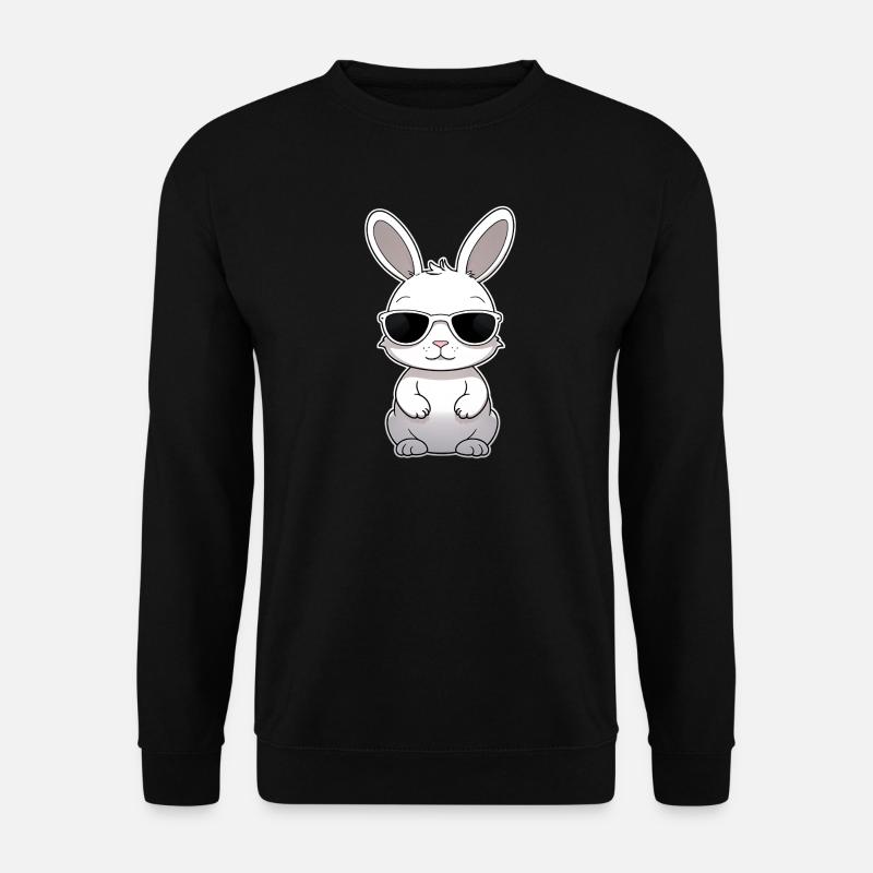 Cooler Hase mit Sonnenbrille - Unisex Pullover - Schwarz
