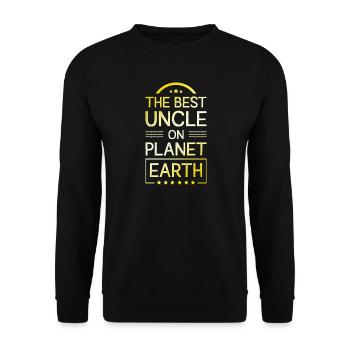 Best Uncle Saying - Unisex Sweatshirt - black - Front - Alina (178cm) & Michal (187cm)