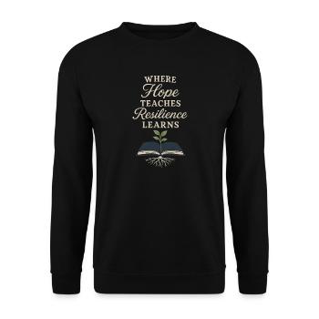 Staff for Alternative Education Teacher Second - Unisex Sweatshirt - black - Front - Alina (178cm) & Michal (187cm)