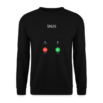 Snus ruft an - Snus is calling - Unisex Pullover - Schwarz - Vorne - Alina (178cm) & Michal (187cm)