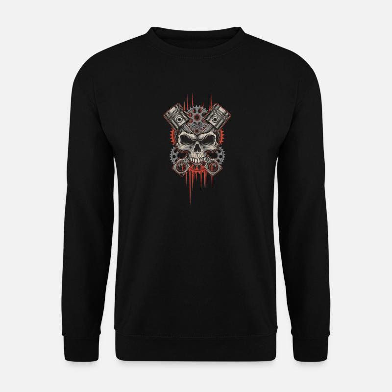 Skull Engine Steampunk Tuning - Sweat-shirt Unisexe - noir