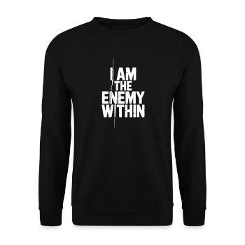 I Am The Enemy Within - Unisex Sweatshirt - black - Front - Alina (178cm) & Michal (187cm)