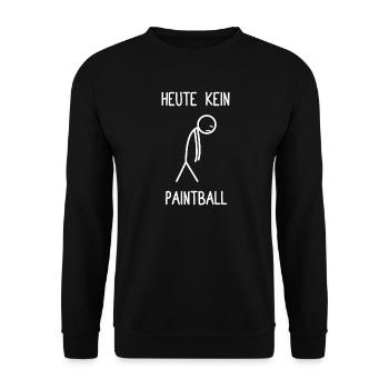 Gotcha Paintball Player No Paintball Today - Unisex Sweatshirt - black - Front - Alina (178cm) & Michal (187cm)