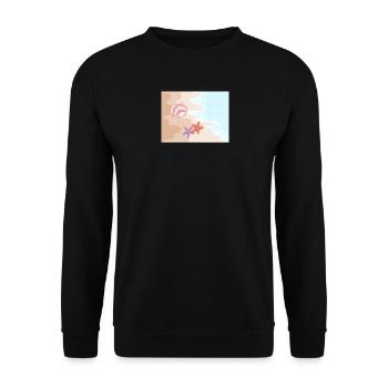 Summer beach starfish and shells - Unisex Sweatshirt - black - Front - Alina (178cm) & Michal (187cm)